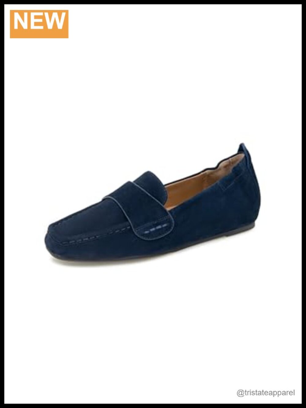 Navy Suede Slip-On Loafers